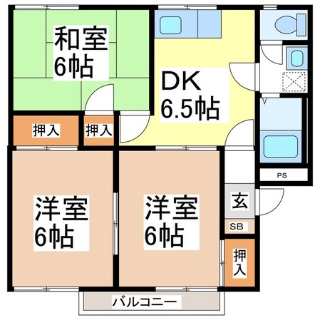 エクセル宮坂２番館の物件間取画像